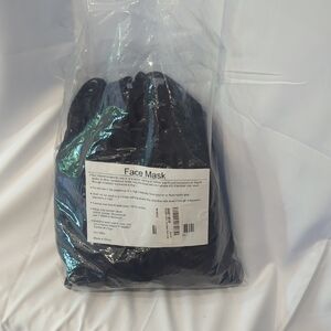 Cotton Black Face Masks 50 Pack New Unused